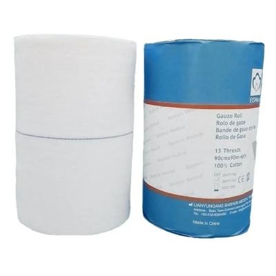 China OEM Hospital Medical 36 X 100 Yards 4ply Absorbent Medical 100% Cotton Gauze Roll Factory Sale Manufacturer