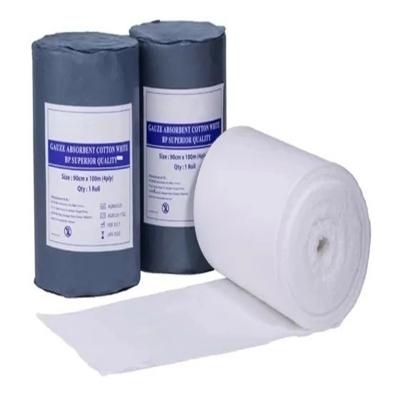 China Surgical Sterile Medical Supplies Wholesale Medical Absorbent Gauze Roll 90*100M  100 Yards Gauze Roll with X-Ray Manufacturer
