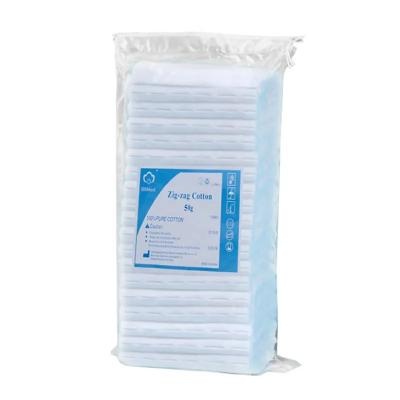 China White & Absorbent Zig Zag Cotton Wool Zigzag Cotton Wool Medical Dressing Zig-Zag Cotton for Hospital Manufacturer
